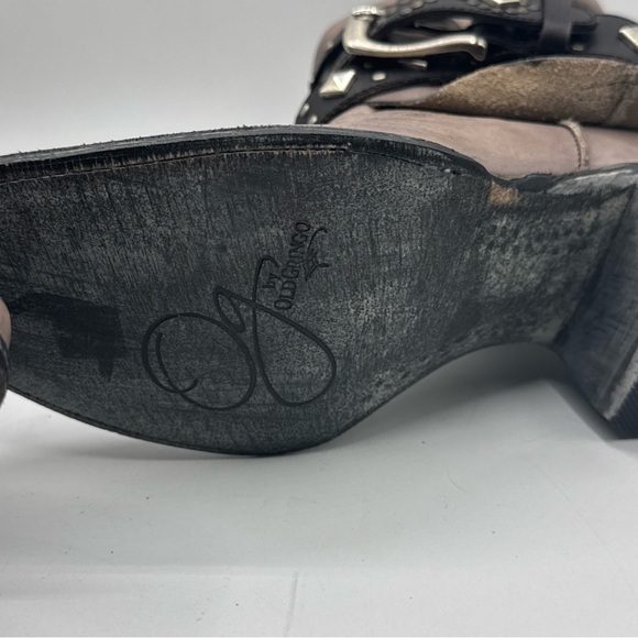 OG By OLD Gringo Womens Gray Torero Buckle Stud Western Boots shoes sz 8 - Picture 12 of 14